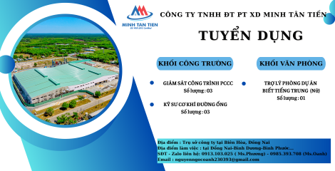 TUYỂN DỤNG GIÁM SÁT CÔNG TRÌNH PCCC